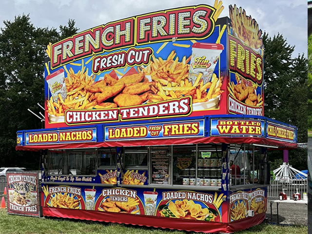 Fresh Cut Fries, Loaded Nachos, Chicken Tenders
